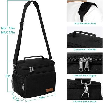 Womens Men Reusable Lunch Bags For Work Oxford Fabric