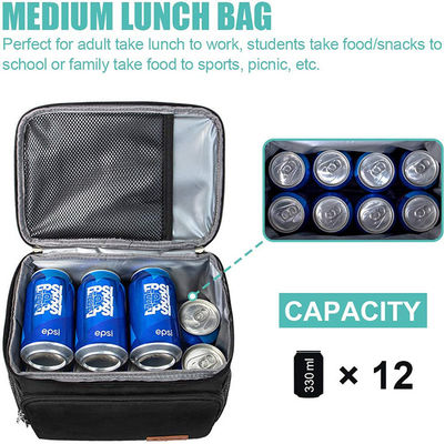 Womens Men Reusable Lunch Bags For Work Oxford Fabric